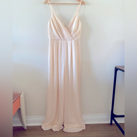 Lulu’s Call For Me Gardenia Faux Wrap Jumpsuit - Picture 2 of 4